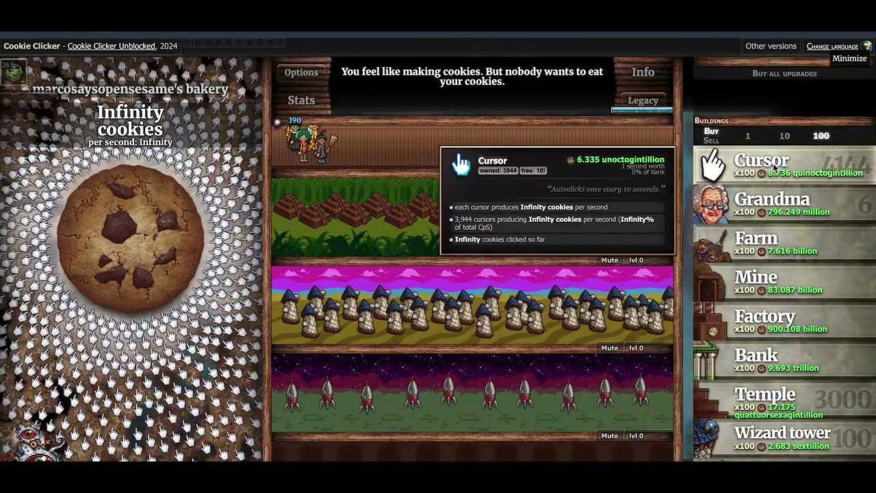 cookie clicker .      NO HACKS.