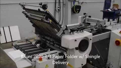 Baum 2020 Paper Folder w/ Shingle Delivery