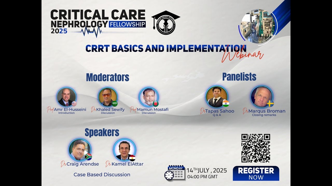 Continuous Renal Replacement Therapy (CRRT) Virtual Workshop