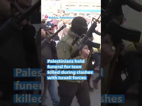 Palestinians Hold Funeral for Teen Killed During Clashes With Israeli Forces #shorts