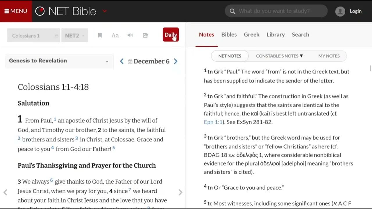 Introduction to the NET Bible online YouTube