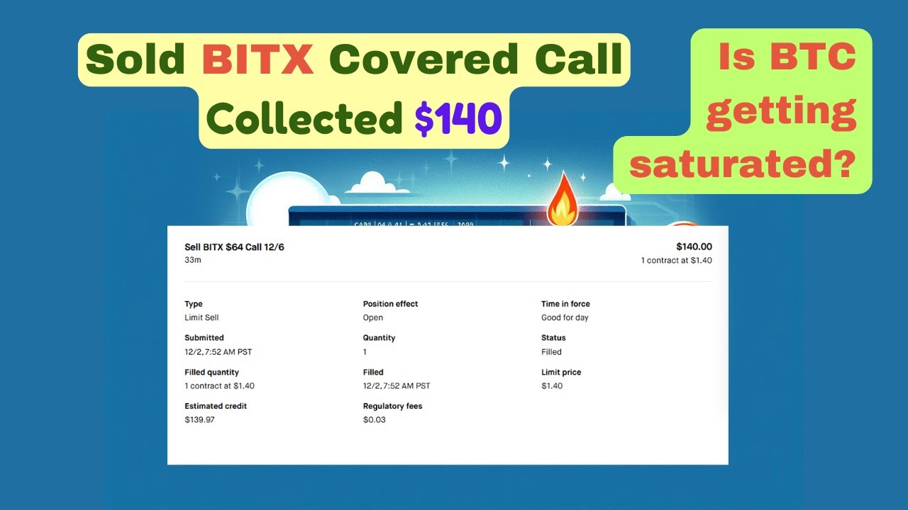 [2024.12.02] BITX Covered Call - BITX getting saturated so picked low ...