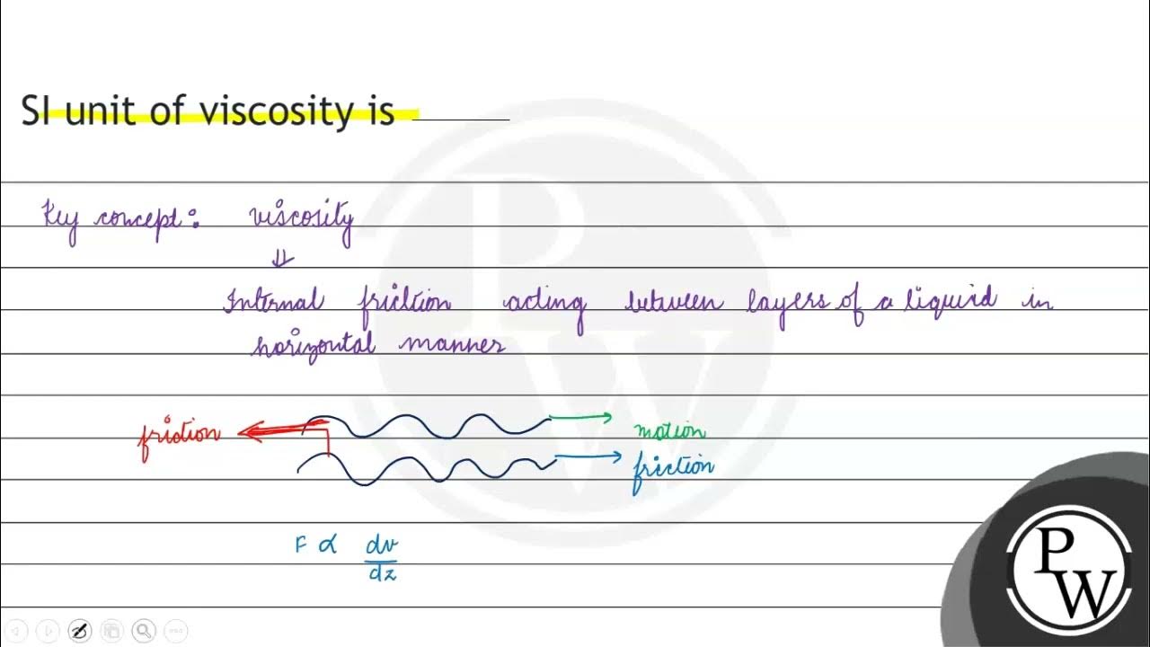 Si unit of viscosity is youtube