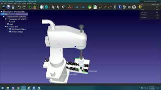 RoboDK engrave words using SCARA robot