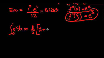 Exercício calculando o erro para o Método do Trapézio Simples