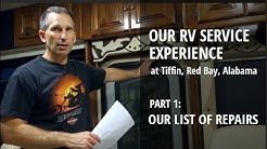 OUR RV REPAIR LIST | Part 1 of Our RV Service Experience at Tiffin, Red Bay, Alabama