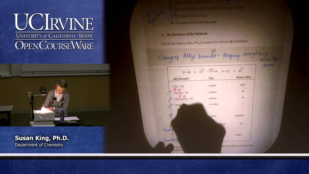Chemistry 51A: Organic Chemistry. Lecture 22 substitution reaction sn1 and sn2