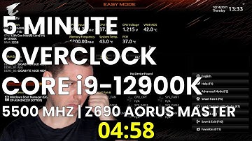 5 Minute Overclock: Core i9-12900K to 5500 MHz