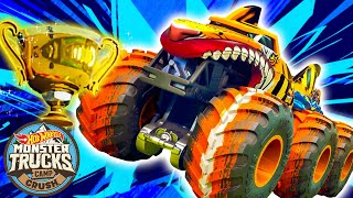 I monster truck affontano una partita mozzafiato al Campo Scontri | Monster Truck Hot Wheels