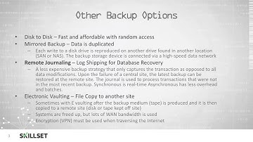 Data Backups (CISSP Free by Skillset.com)