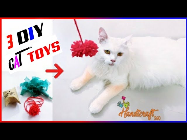 Cat Pom Pom Tutorial 🐱 DIY Animal Pom Pom Keychain 🐱 