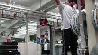 Jim Rutter 125 kilo snatch in training