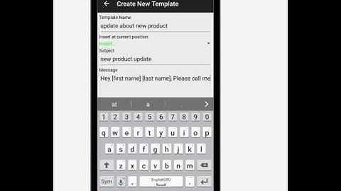How to create sms/email template in FieldWorkMobility