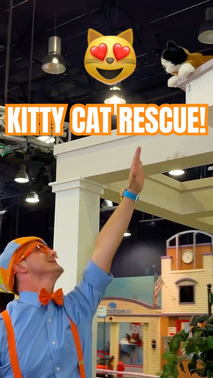 Will Blippi and Logan Save the Cat in TIME?! #blippi #shorts