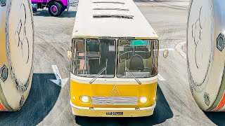 Old Buses Bollards Crash | Soft Body Physics Test | BeamNG drive screenshot 1