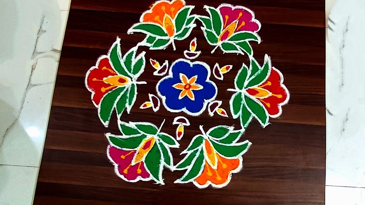 Marghazi Kolam | Festival kolam | Easy 15x8 Dot kolam | Simple Rangoli for beginners#yttrending 