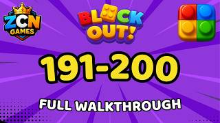 Block Out! Color Sort Puzzle Levels 191-200 Walkthrough | All Solutions