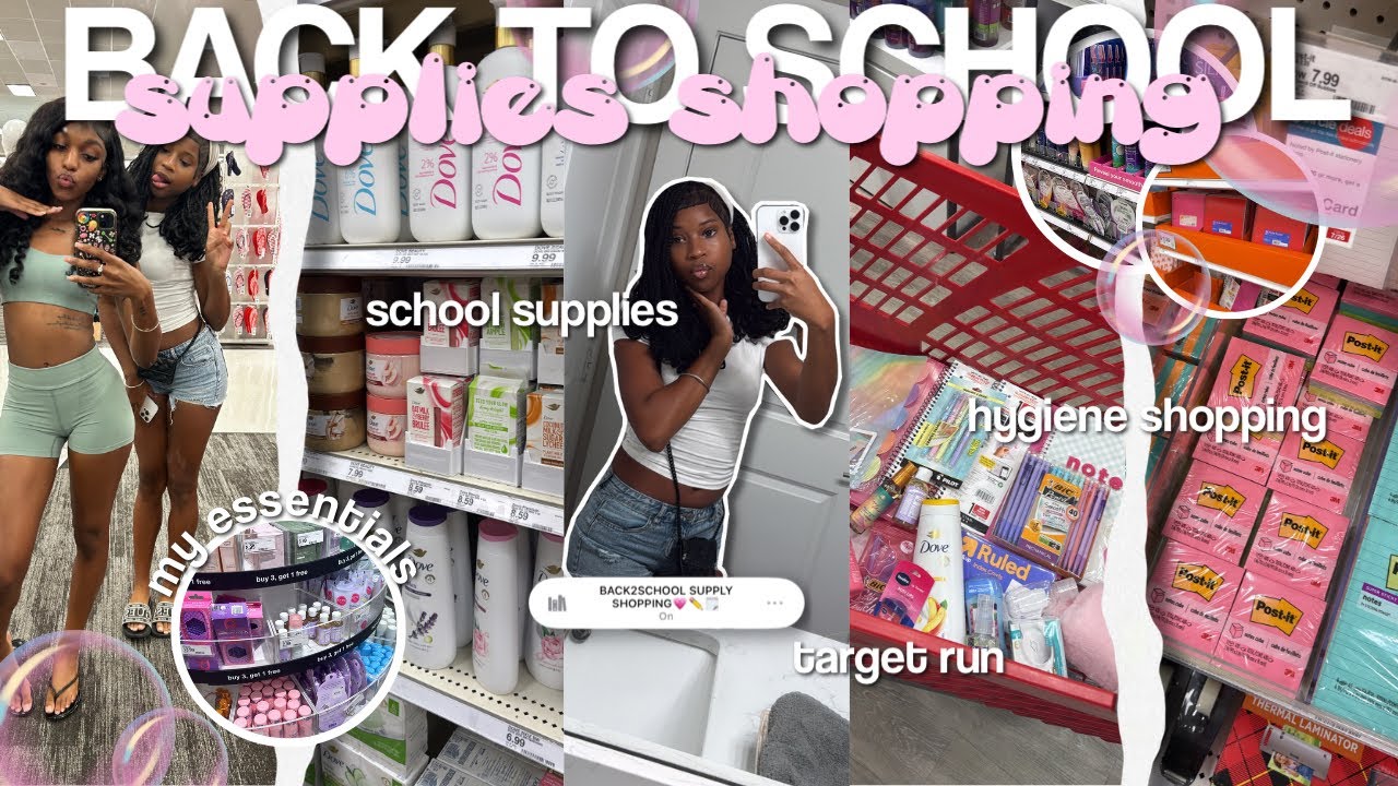 BACK TO SCHOOL SUPPLIES SHOPPING💗✏️| target run, school supplies, hygiene needs, haul, etc!