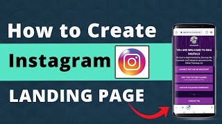 How to create instagram landing page
