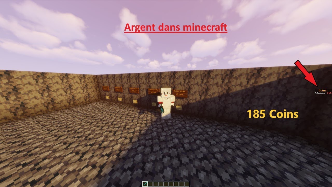 Commande pour avoir de l'argent dans minecraft ! - YouTube