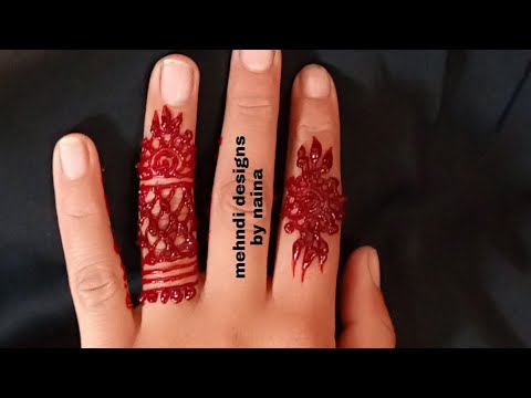 128Mehndi simple and easy design/ two fingers design for biggners /2021