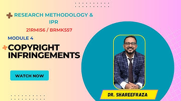Research Methodology & IPR, Module 4, Copyright Infringements #vtu #researchmethodology #copyright