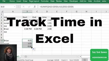 Easily track time in Excel