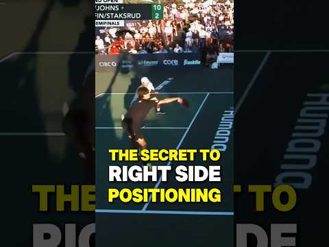 The Secret To Right Side Positioning 🙌 #pickleballtips #pickleballcoach