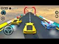 Impossible Car Tracks 3D -Yellow Lambo Driving Stunts Simulaor Multiplayer Mode - Android Gameplay
