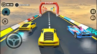 Impossible Car Tracks 3D -Yellow Lambo Driving Stunts Simulaor Multiplayer Mode - Android Gameplay screenshot 4