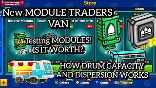 New MODULE Traders Van, TESTING MODULES! How Dispersion & Magazine Works ( Pixel Gun 3D )