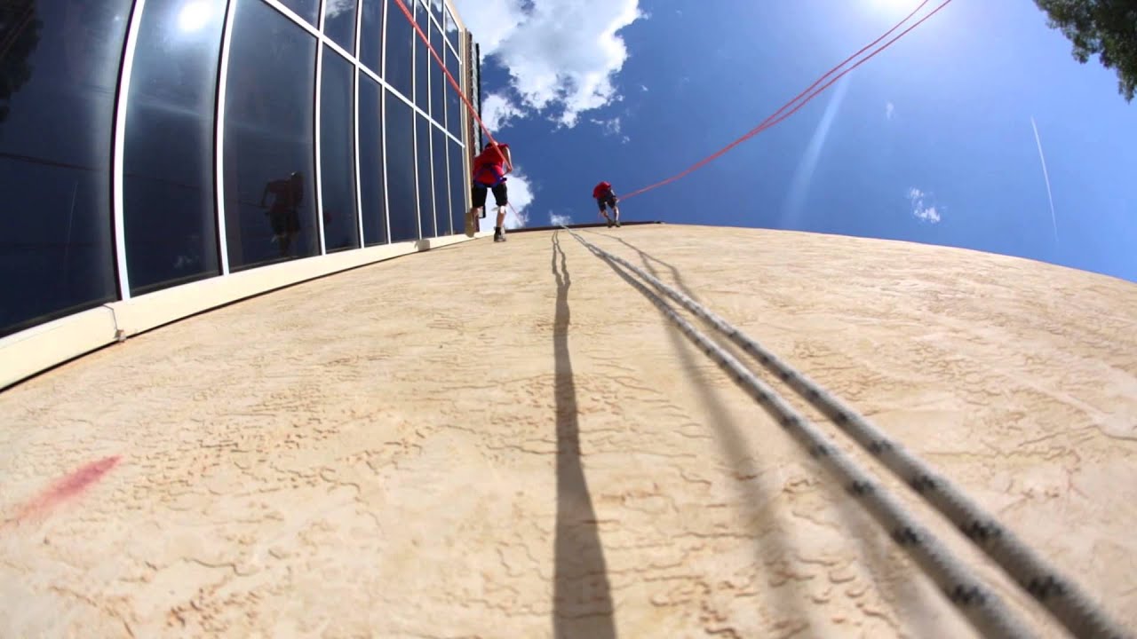 Rappelling at Glorieta Adventure Camps YouTube