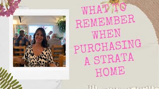 What to Remember When Buying a Strata Home
