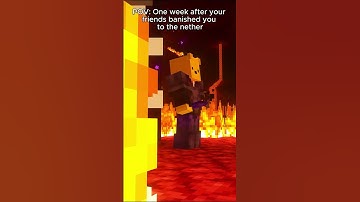 POV: One week after your friends banished you to the nether #shorts #minecraft  #minecraftshorts