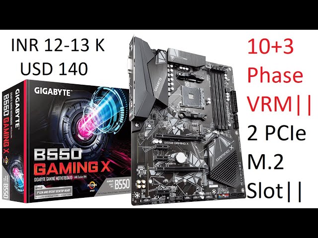 AORUS - B550 GAMING X V2 motherboard with 10+3 Phases