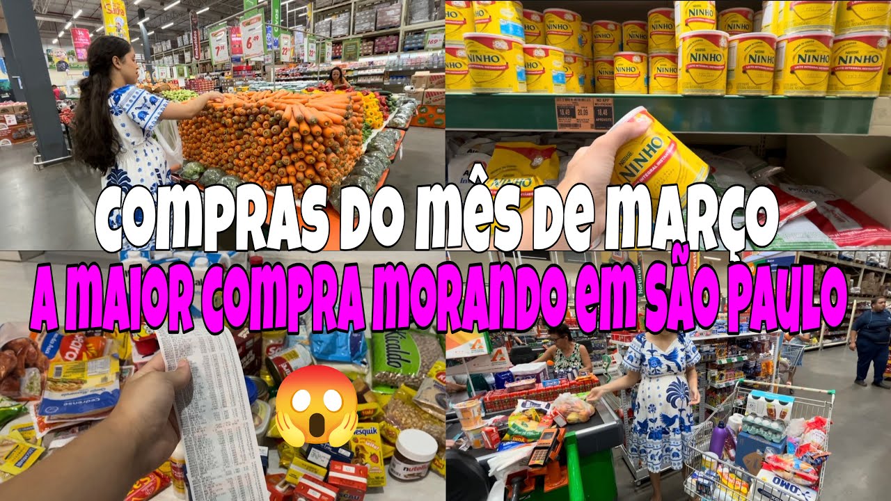COMPRAS DE MARÇO NO ATACADÃO || TUDO MUITO CARO || QUASE NÃO DEU PRA LEVAR TUDO