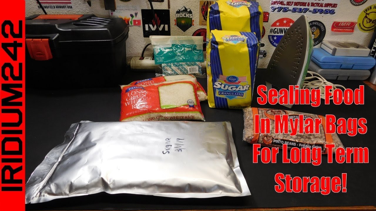 Sealing Food In Mylar Bags For Long Term Storage - YouTube