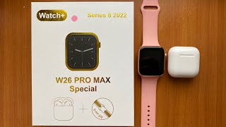 Unboxing Watch+ Series 8 2022 W26 Pro Max Special + Pro Wireless stereo headset screenshot 3