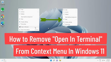How to Remove "Open in Windows Terminal" From Context Menu In Windows 11