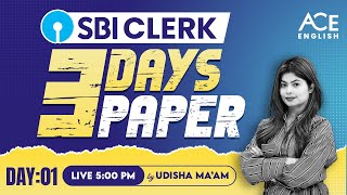 3 दिन 3 PAPER | SBI CLERK | 3 Days 3 Paper By Udisha Mishra