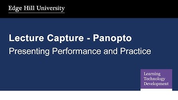 Technology Supported Learning - Lecture Capture (Student Observation).