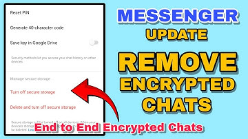 PAANO I TURN ON & OFF ANG END TO END ENCRYPTION SA MESSENGER