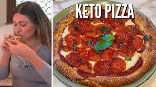EASY KETO PIZZA! How to Make A Keto Pizza That’s Only 2 Carbs Per Slice