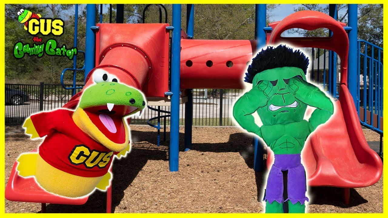 Hulk Pretend Play Hide And Seek At The Playground With Gus The