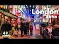 London England 🇬🇧 4K Walking Tour Soho Regent Street Piccadilly 2022