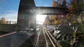 Helsinki metro/Länsimetro. Linjat/Lines: M1/M2. Ohjaamonäkymä. Cab ride. 2023. 4K.