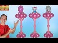 como hacer columnas de globos ( SIN BASE ) - decoraciones para cumpleaños - gustavo gg