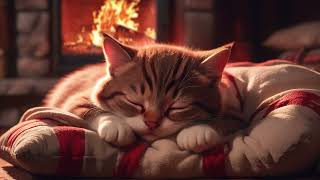 Gentle Cat Purrs and Flickering Firelight for Ultimate Comfort 🔥😴