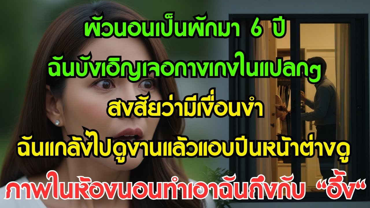 ผัวนอนเป็นผักมา 6 ปี ฉันบังเอิญเจอกางเกงในแปลกๆ สงสัยว่ามีเงื่อนงำ ฉันแกล้งไปดูงาน