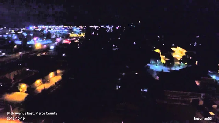 Drone Night video Puyallup Wa.